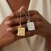 Gold Silver Star Moon Three-Dimensional Rose Book Necklace Retro Openable Pendant Photo Box