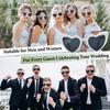 12-120 Pezzi Occhiali da Sole a Forma di Cuore per Matrimonio Occhiali Mr/Ms Sposa Regalo di Matrimonio per Ospite Occhiali a Cuore per Damigella d'Onore Bomboniera Just Married