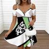 Women Spaghetti Strap Plus Size Dress Exotic Tropical Leaf Printed Loose Vacation Gown