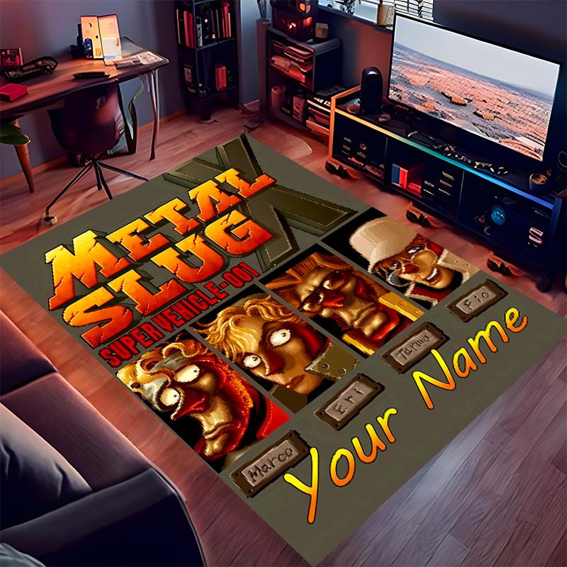 Custom Personalization Metal Slug Print Area Rug - Soft, Washable Non-Slip Indoor Mat,Living Room,Home&Office Decorative Rug