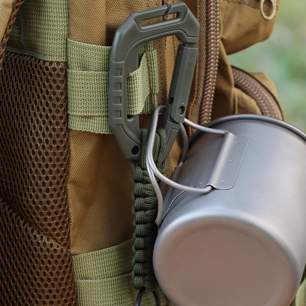 Outdoor Parachute Rope Carabiner ABS Hook Anti-lost Key Chain Water Bottle Hanging Buckle Backpack Carabiner Hiking Gadgets