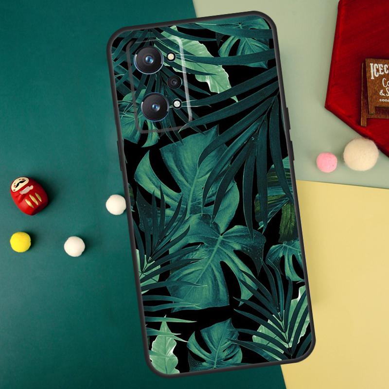 Tropisches Blattmuster für Realme GT7 Pro 15 13 10 11 12 14 Pro Plus C55 C71 C75 C67 C63 C61 C53 C35 C65 GT6 Hülle