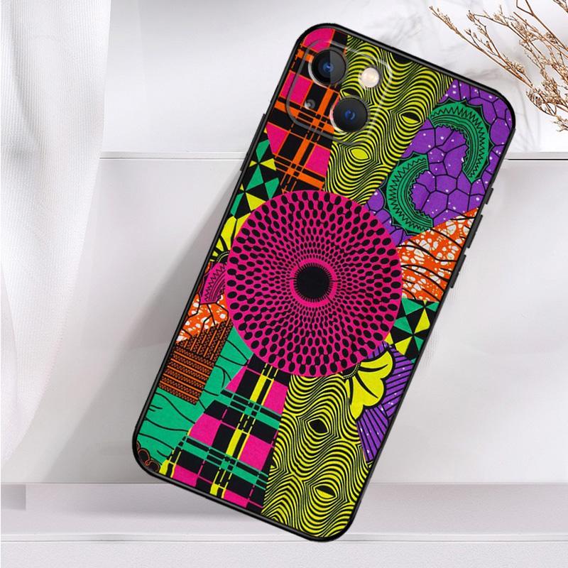African Wax Print Design Shockproof Case For iPhone 17 Pro Max 11 14 15 16 Plus 12 13 Mini 16e 17 Air Phone Cover