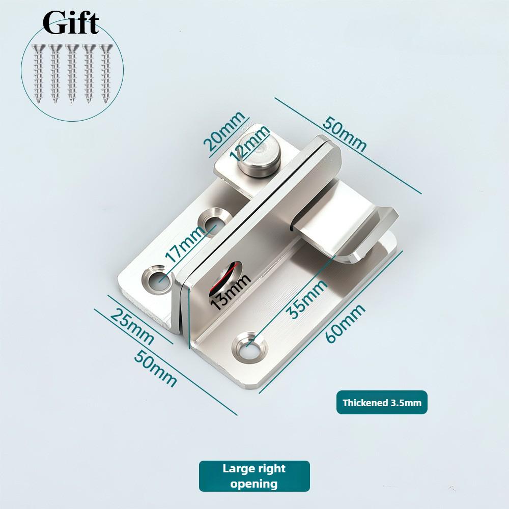 1-10PCS Heavy Duty Stainless Steel Locking Bolt for Cabinet Wardrobe with Lock and Latch for Bathroom Security Door