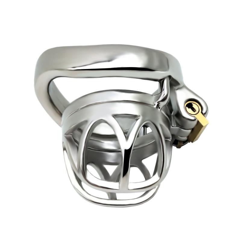 Male Chastity Lock Stainless Steel CB Penis Cage Metal Adult Sex Toys Ga Cock Ring Ball Stretcher Slave BDSM