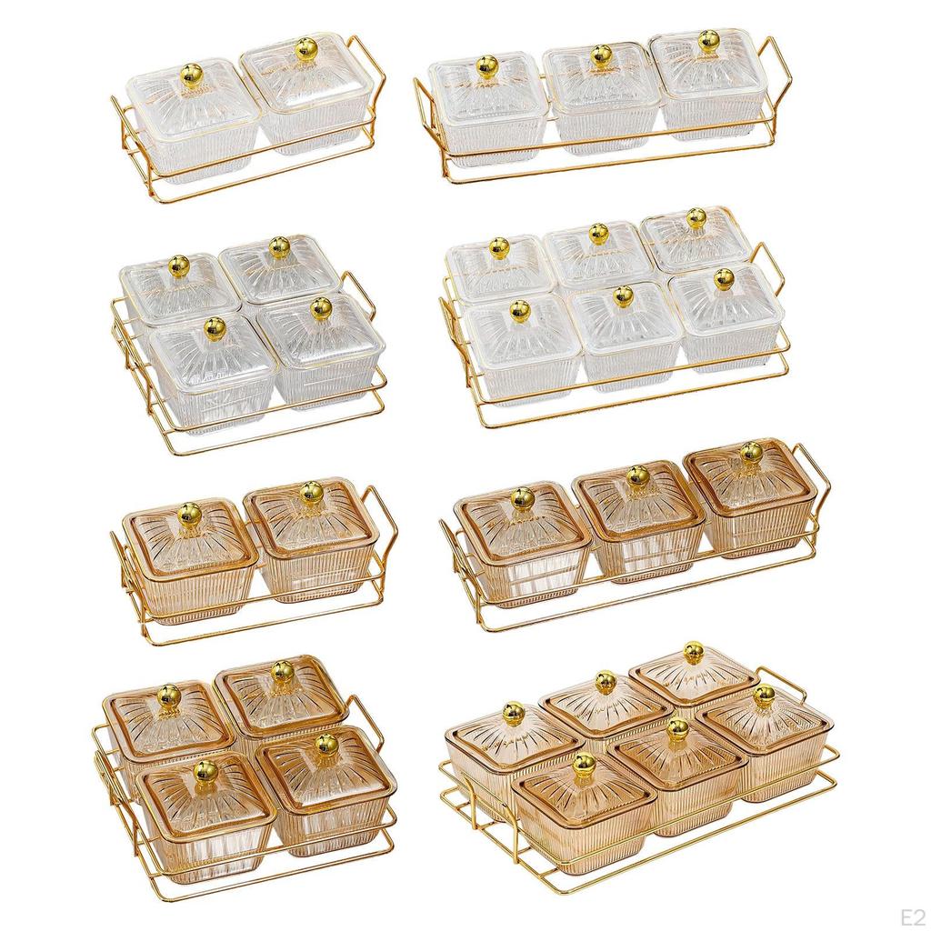 Kreative geteilte Servierschalen mit Halter Aufbewahrungsbox für Dessert, Nüsse, Obst