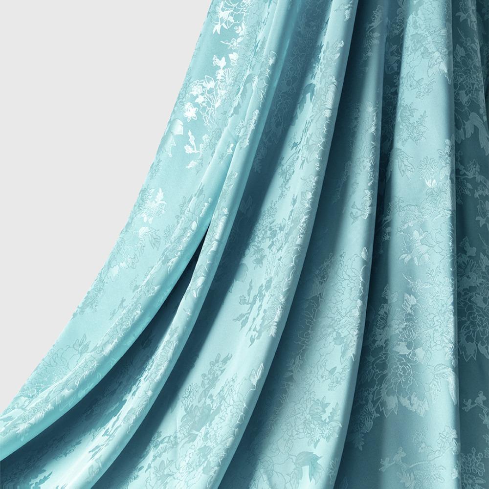 100X150cm Peony Brocade Jacquard Fabric Soft Silky Floral Damask Fabric Qipao Dress Lining Sewing Material Hanfu Costume Design