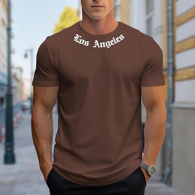 Новая летняя мужская модная футболка с принтом персональной монограммы, мужская футболка, топ 8XL коричневый