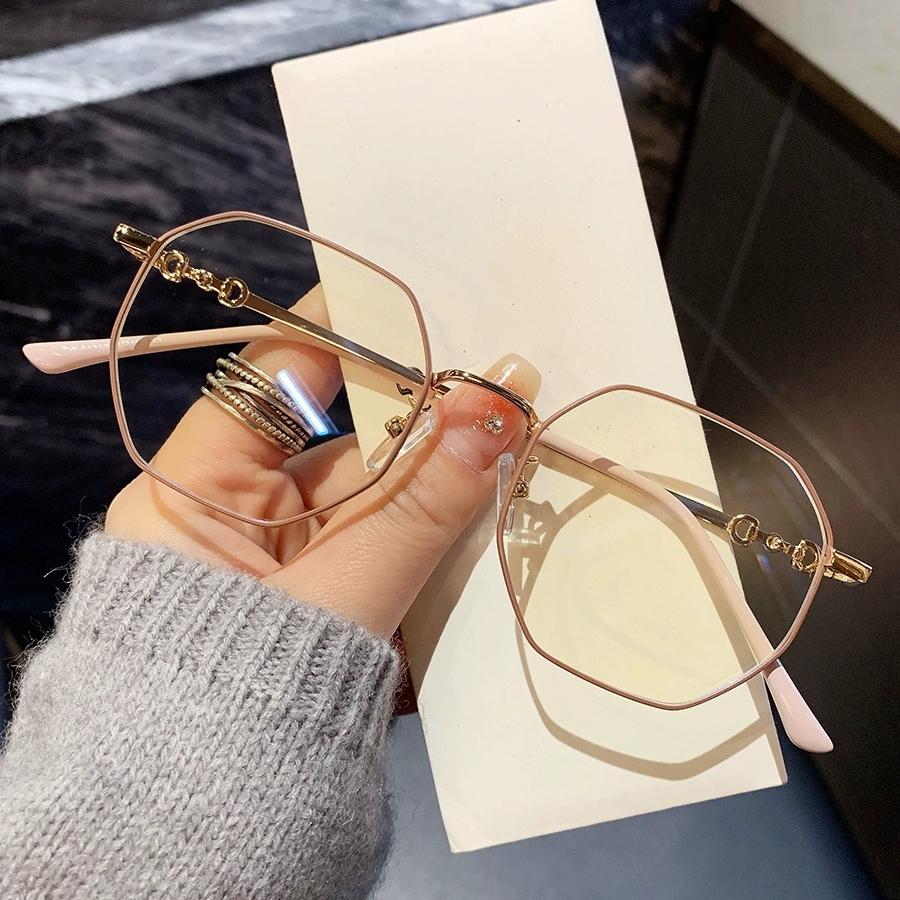 

Myopia Glasses Retro Flat Glasses Black Frame Anti-blue Glasses -4