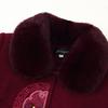 Old lady winter woolen coat new grandma autumn and winter top velvet warm mother clothes