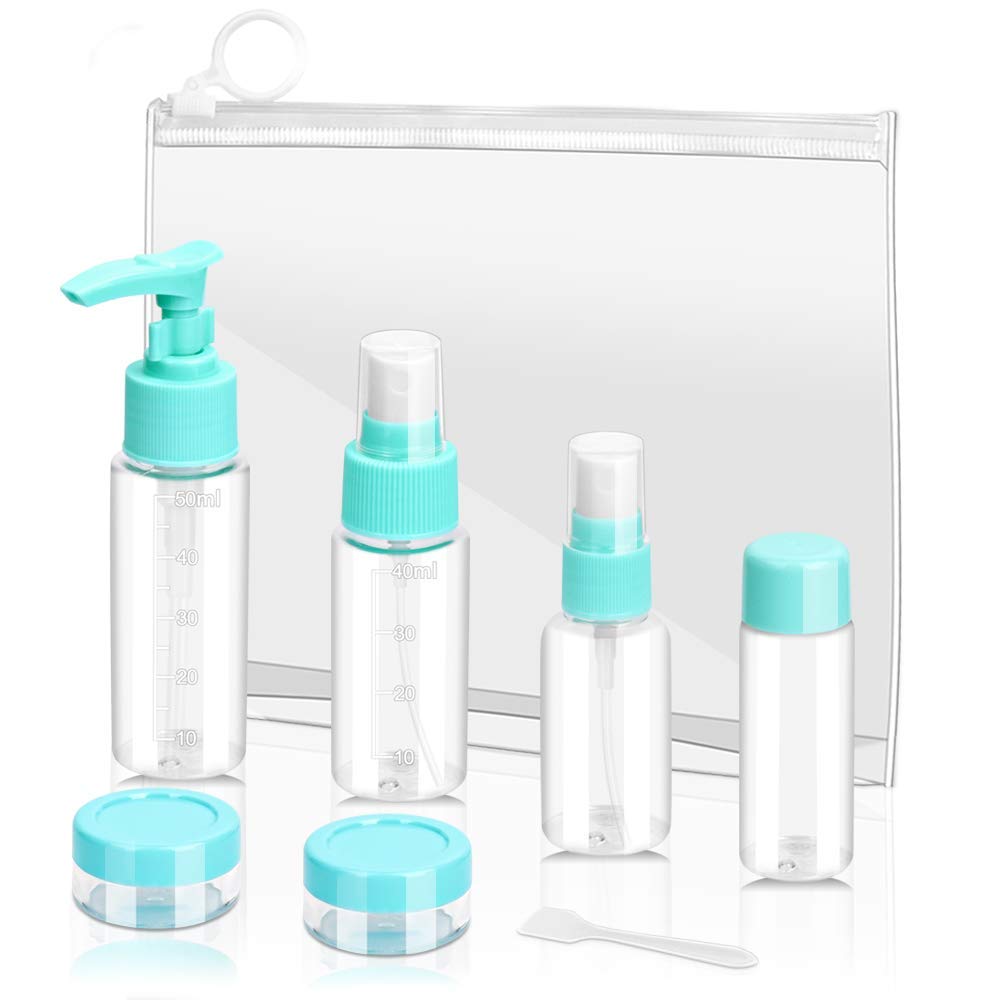 KIRA Travel Bottles Kit, Portable Refillable Toiletry Containers Set, Leak Proof Cosmetic Containers for Lotion, Shampoo, Cream, Soap, Total (4 Bot