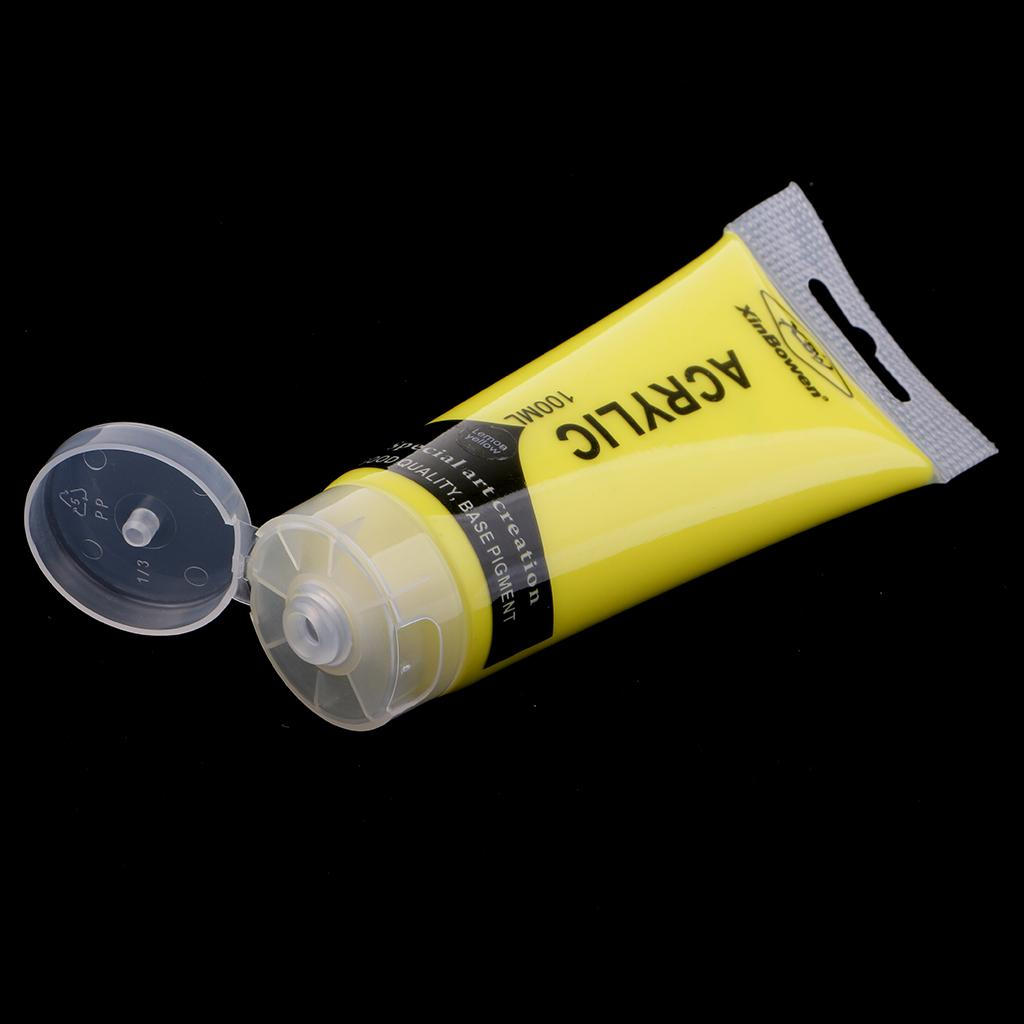 100 мл Разные Цвета Тюбик Акриловая Краска жёлтый