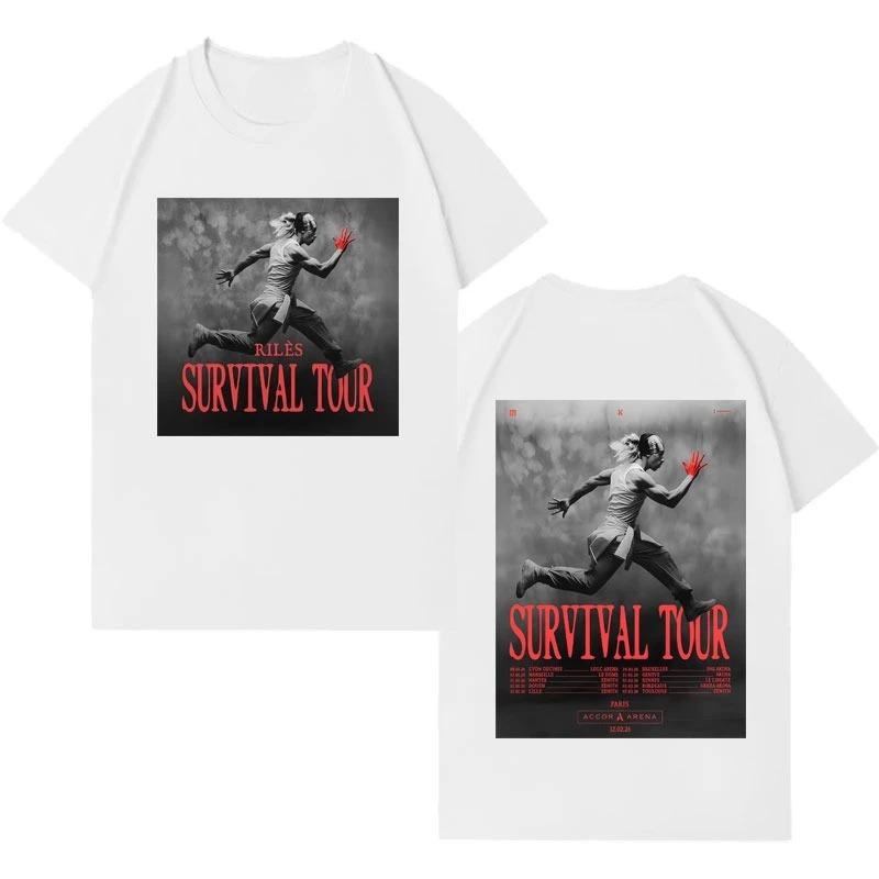 Zanger Riles 2026 Harajuku Merchandise Korte Mouw Top Mannen Vrouwen Hoge Kwaliteit Katoen Comfortabele Streetwear Luxe Casual Vintage T-shirt