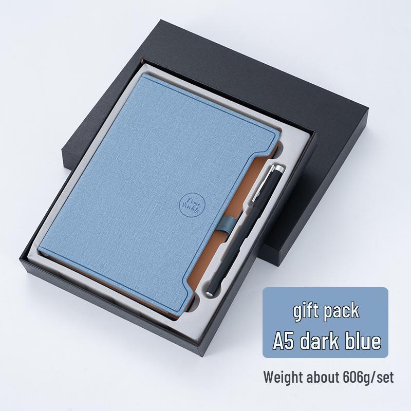A5 Hardcover Notebook with Pen Loop, 2025 Diary, B5 Notebook, and A6 Pocket Notebook - High-Value Business Set