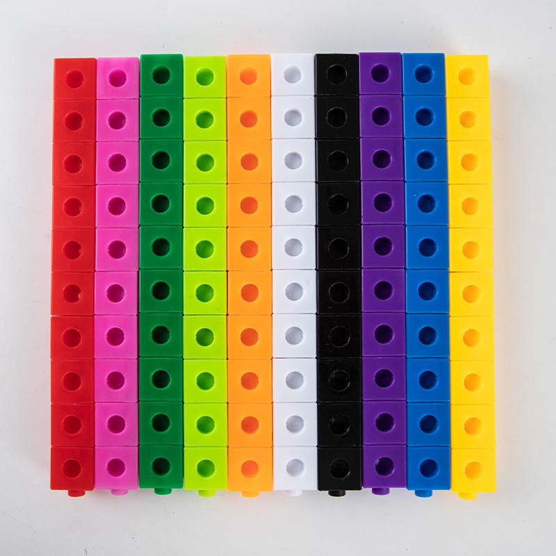 100Pcs Linking Cubes Math Manipulatives Montessori Toys For Kids  Learning Classroom Supplies Teaching Educational