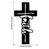 1pc Exquisite Faith Cross Metal Wall Art - Ideal Religious Gift for Christian Home Decor