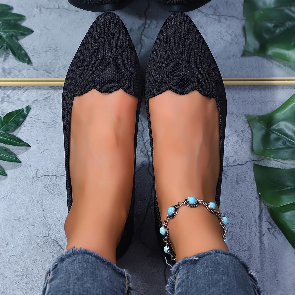 Princess Shoes Single Shoes Women s Shoes Ladle Shoes Pointed Flat Bottom Knitting Chicken Rolls Flying Woven Bean Shoes Woven Boat Shoes Casual 36 1328₽