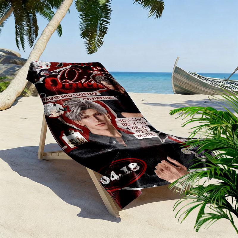 Love and Deepspace Sylus Print Beach Towel, Large Soft Quick Dry Towel for Beach Camping Swimming