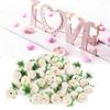 50pcs 1.2 Inch Diameter Fake Flower Heads Rayon Material Artificial Rose Heads  Party Background