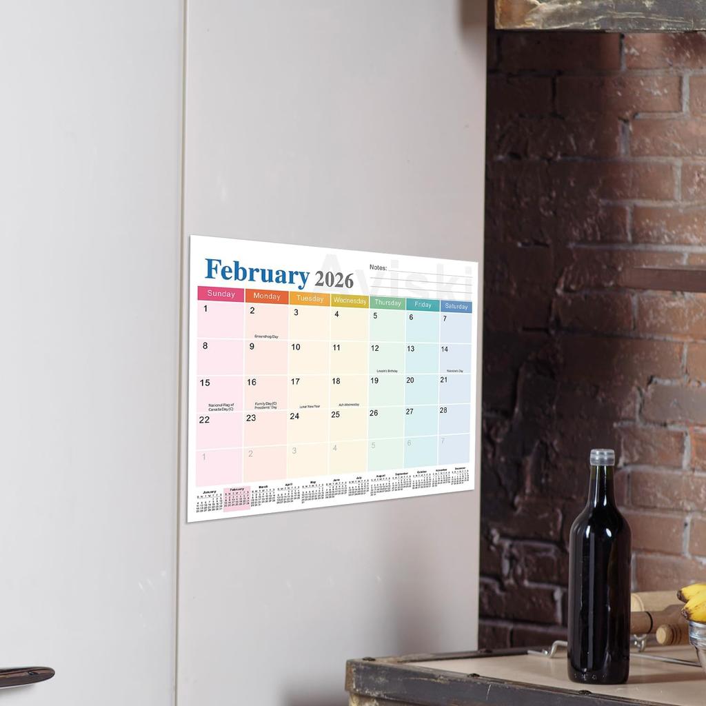 Magnetic Calendar for Fridge, 11.8"x 10", 2026-2027 Monthly Refrigerator Calendar from Jan.2026 - June.2027 Prefect for Planning