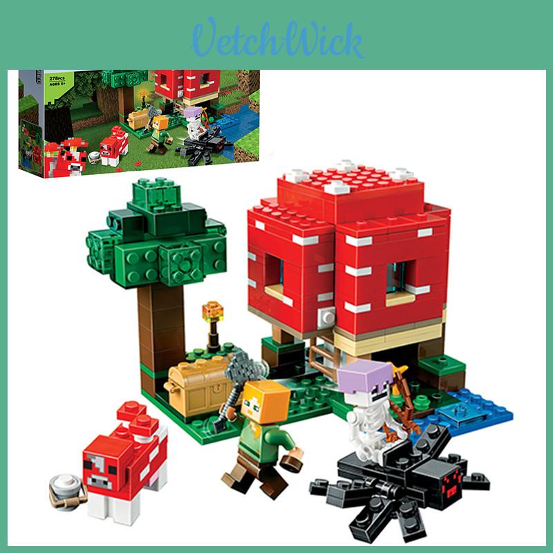 Minecraft The Mushroom House Set Building Blocks Toy For Creative Thinking