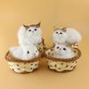 Cartoon Kitten Figurine Craft Toy Ornament for Pets