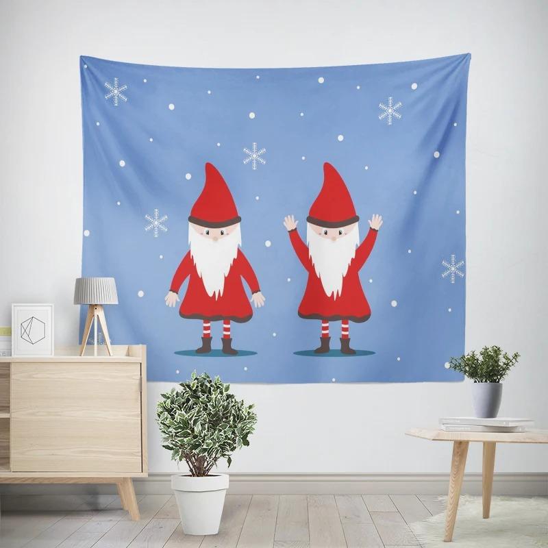 

Рождественский новогодний узор с изображением гнома для гостиной и спальни, декоративный гобелен 100x75cm