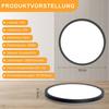 Plafonnier LED - NETTLIFE - 18 cm - 15W - 6500K - Noir