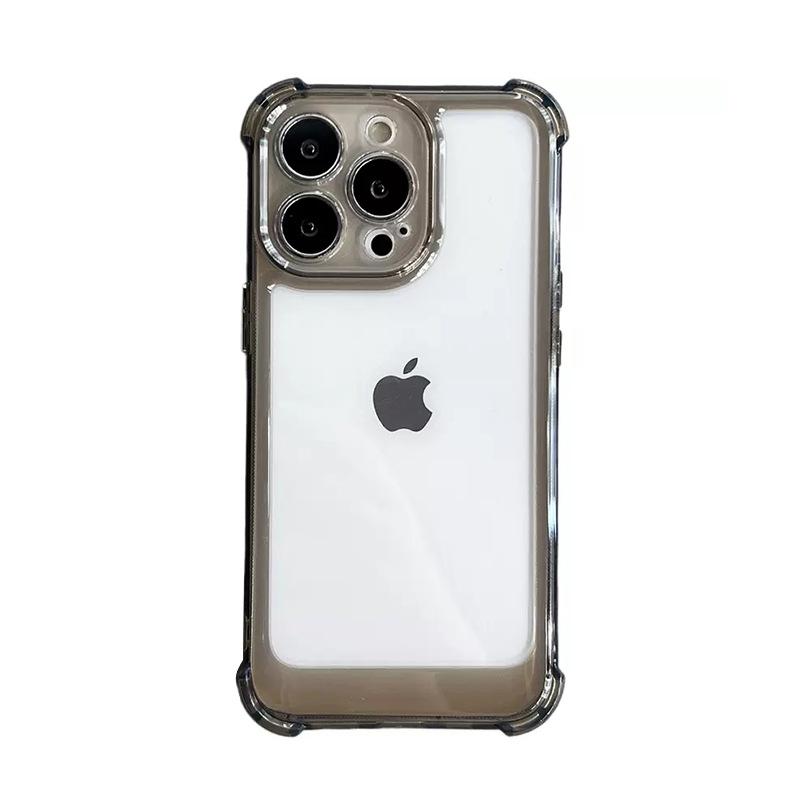 Applicable To Apple 15 Mobile Phone Case Iphone13 Transparent 16Pro Fine Hole Acrylic 11 Airbag Anti-fall 8 Protective Cover