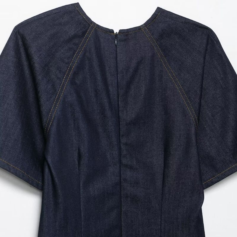 Kaslead New Women Clothes Western Style Fashion Simple Denim Long Dress 2183242 407