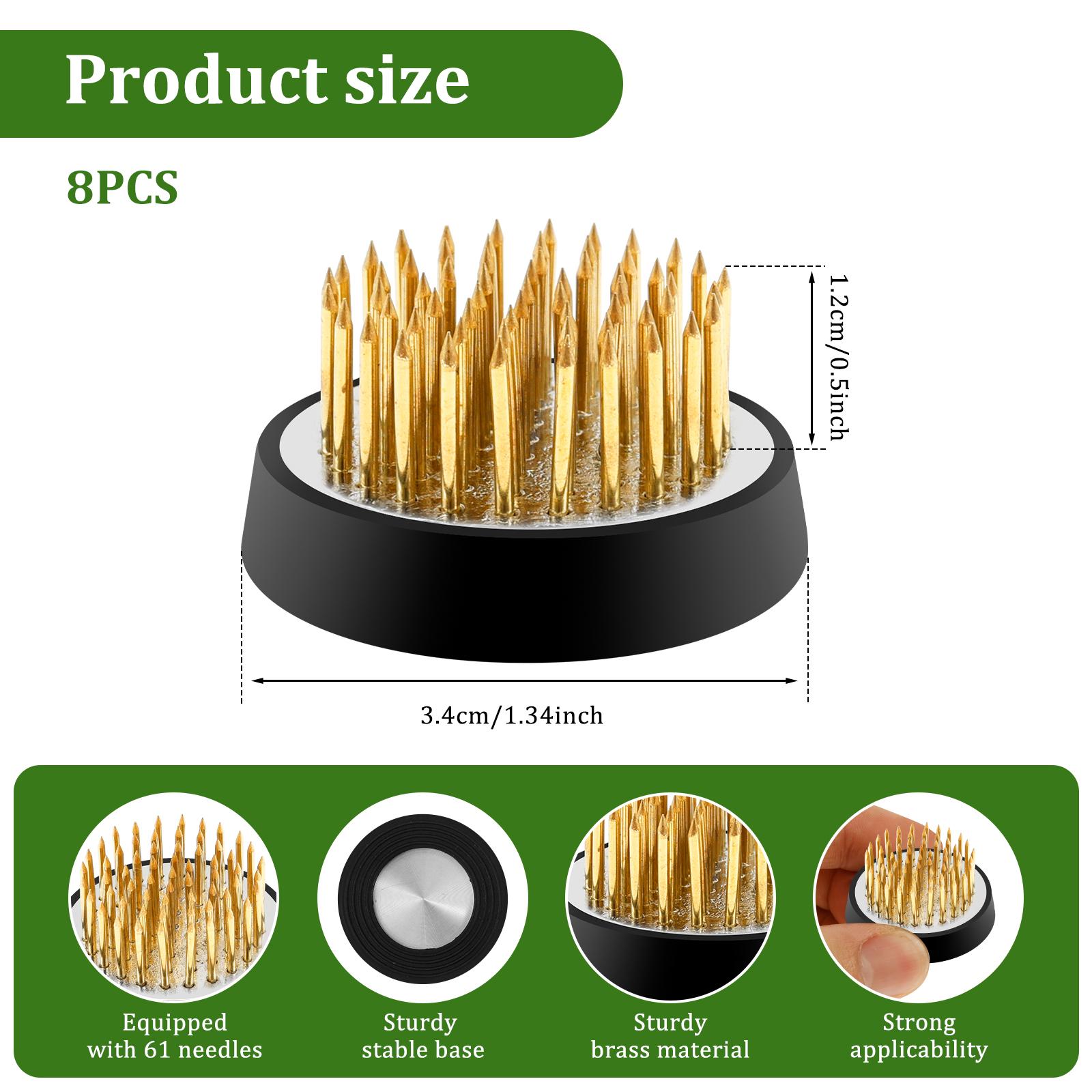 

8Pcs Round Flower Frog Holder Ikebana Kenzan Flower Art Fixed Arranging Tool Home Decor Living Room Floral Insert Arrangement