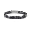 Original New Stainless Steel Lapis Lapis Lapis Stone Bead Bracelet Men's Natural Stone Vintage Fashion Bracelet