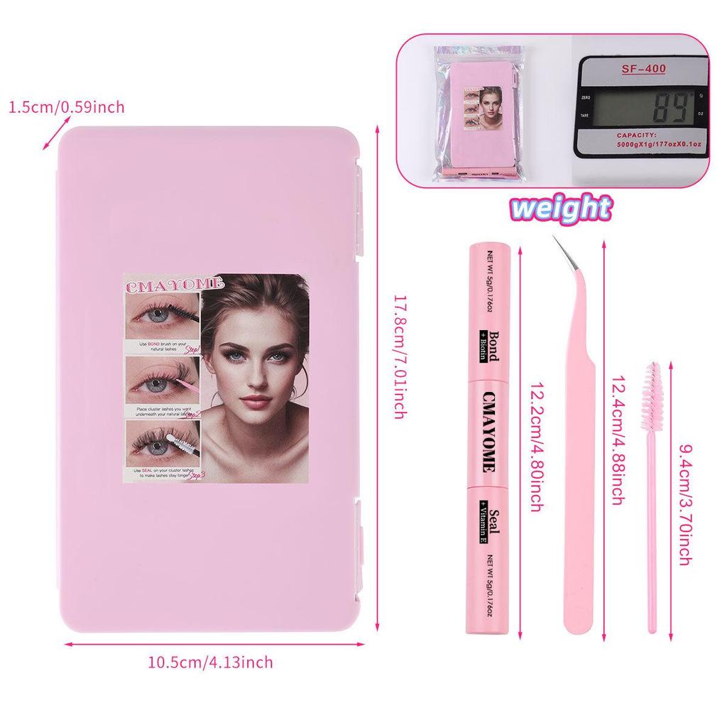 640 Clusters DIY Individual False Eyelashes: 10-100D, 10-16mm Dense, Curled, Segmented Style