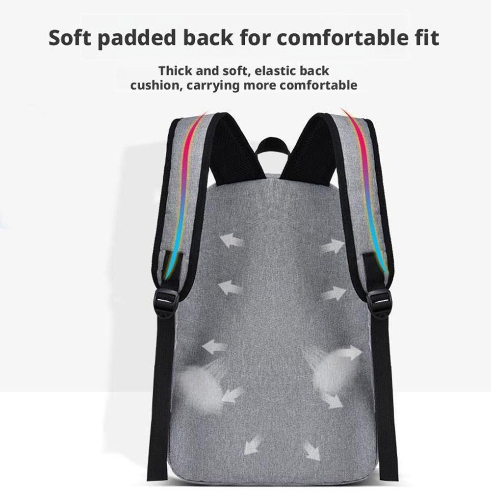Casual Minimalist Backpack Large Capacity Multi-Compartment Travel Trendy College Student Schoolbag Computer Bag Business Bag