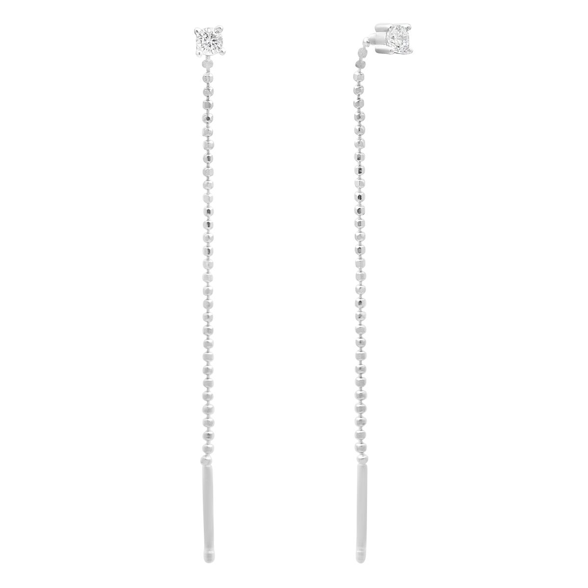 

Silver earrings with cubic zirkonia (2198451) білий