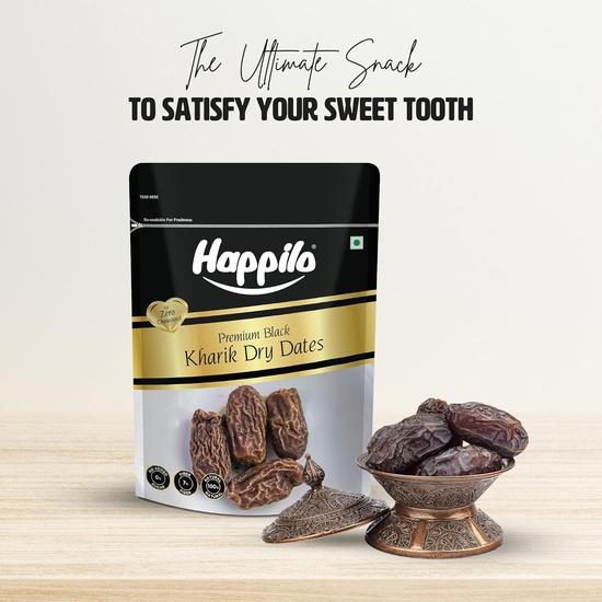 Happilo Premium Black Kharik Dry Dates Chuhara 500g Pack of 2