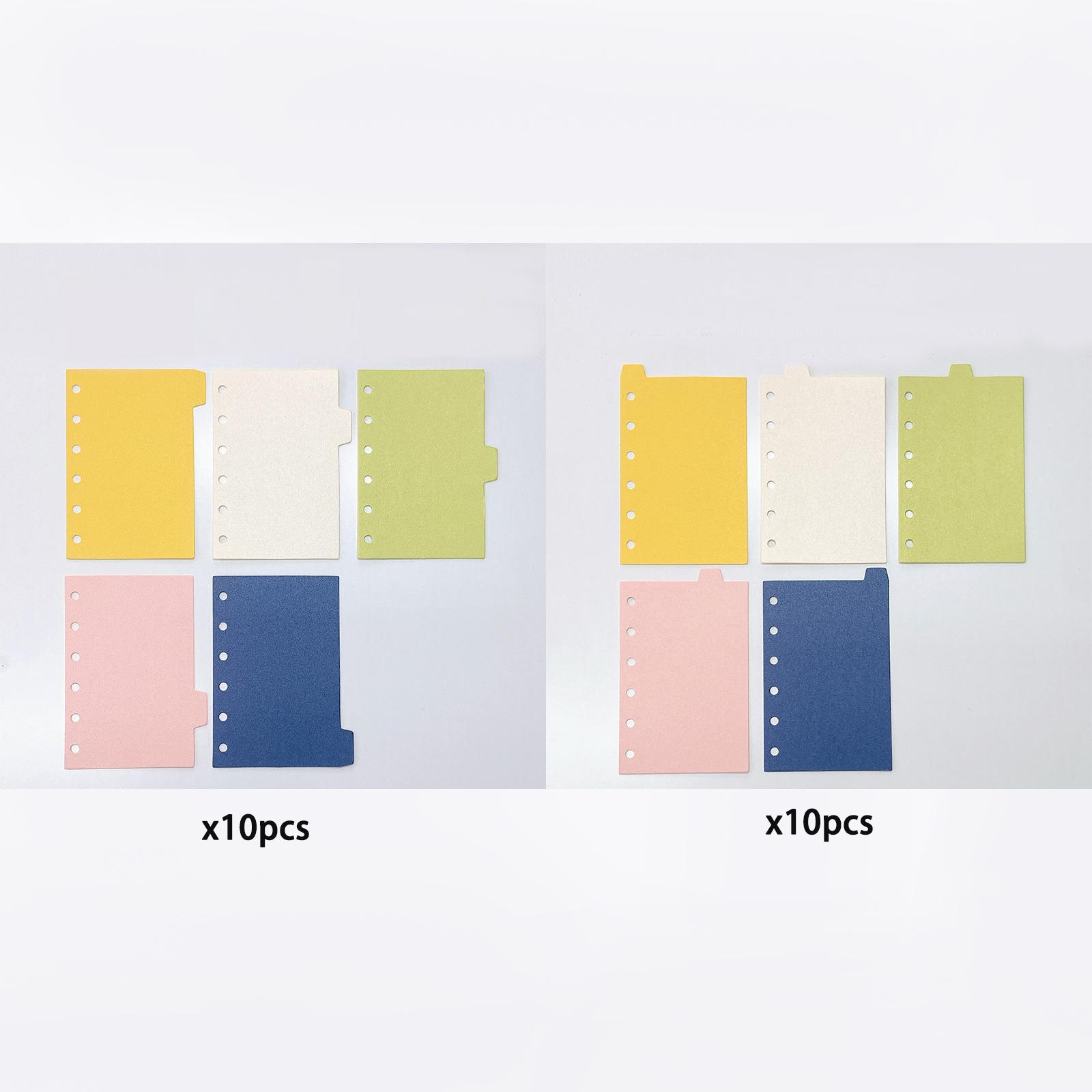 

20 шт. Разделители для папки A7 Многоцветные ПП Вставки для планера Индексные вкладки Аксессуары для папок на кольцах Заполнение Категория Страница вкладка Индексация