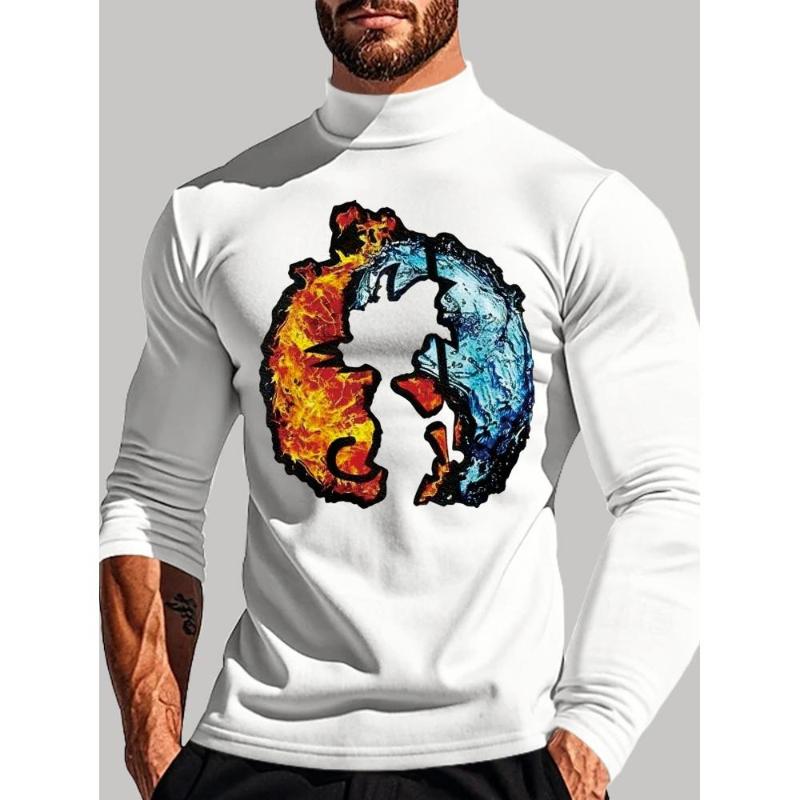 

Dragon Balls Slim Fit Long Sleeve Tee, Animal Print (Leopard/Wolf), Bold Style XXL чёрный