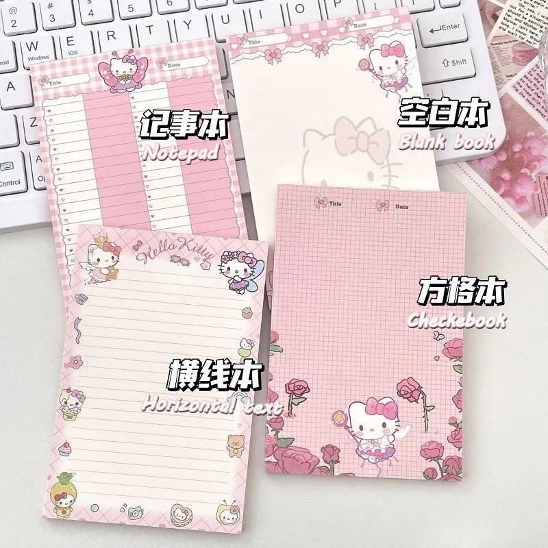 New Hello Kitty Sweet Note Paper 50 Sheets Cute Memo Notepad Portable Notebook for Students Girls School Stationery