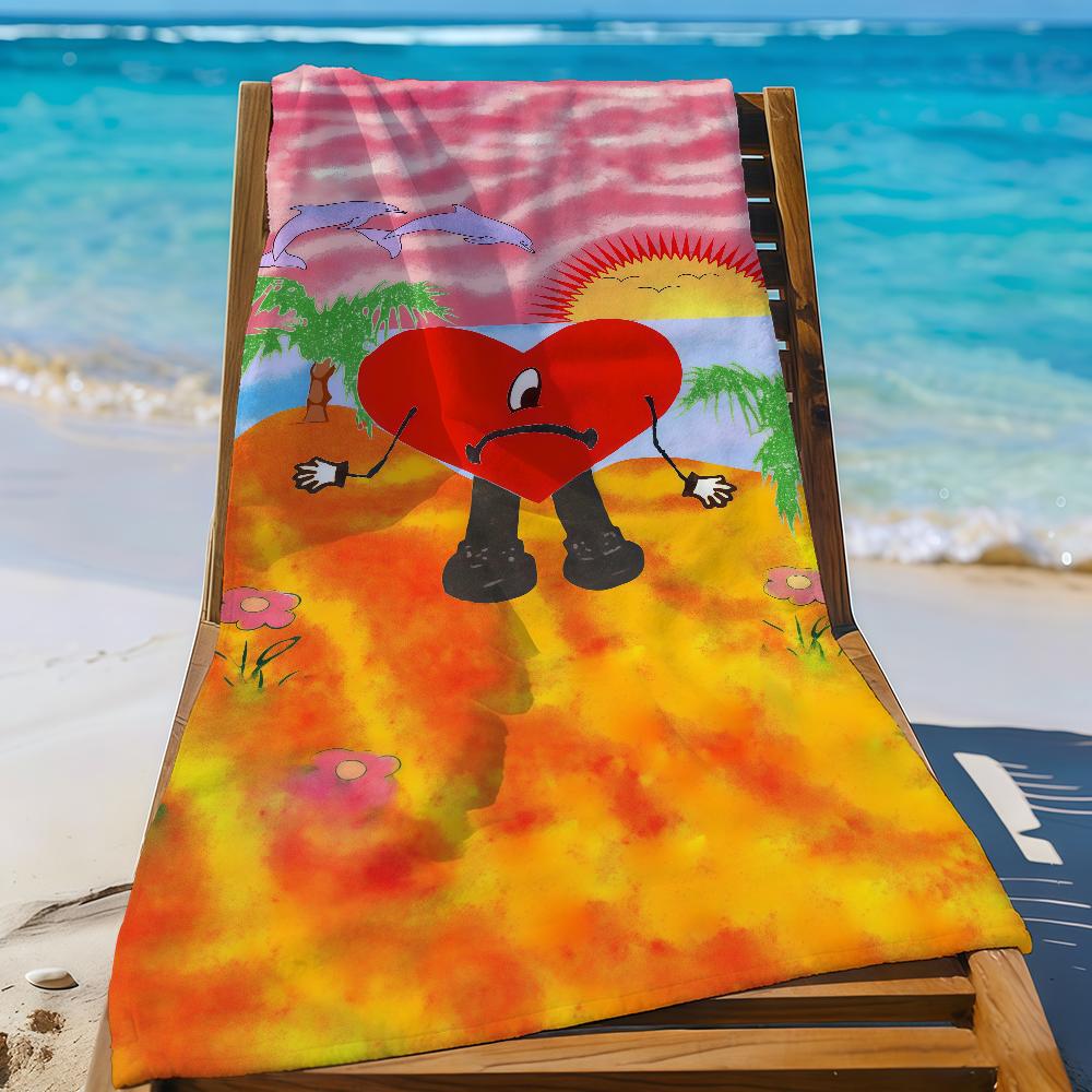 Tapis de refroidissement Singer B-Bad B-Bunny Sport Séchage Rapide Matériel de Voyage Camping Résistant au Sable Doux Léger Grande Serviette de Plage