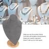 16.5x10.5x23.5cm Solid Wood Bust Necklace Display Stand