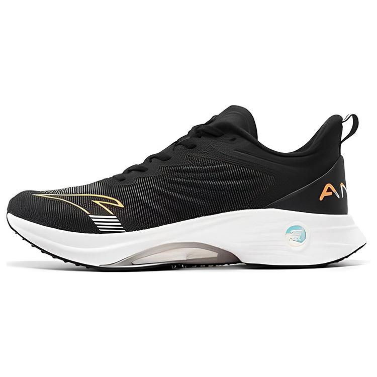 

Anta MACH 3.0 Shock Absorbers With Slip Resistant Features Low Top Running Shoes Men s Black Yellow 40.5