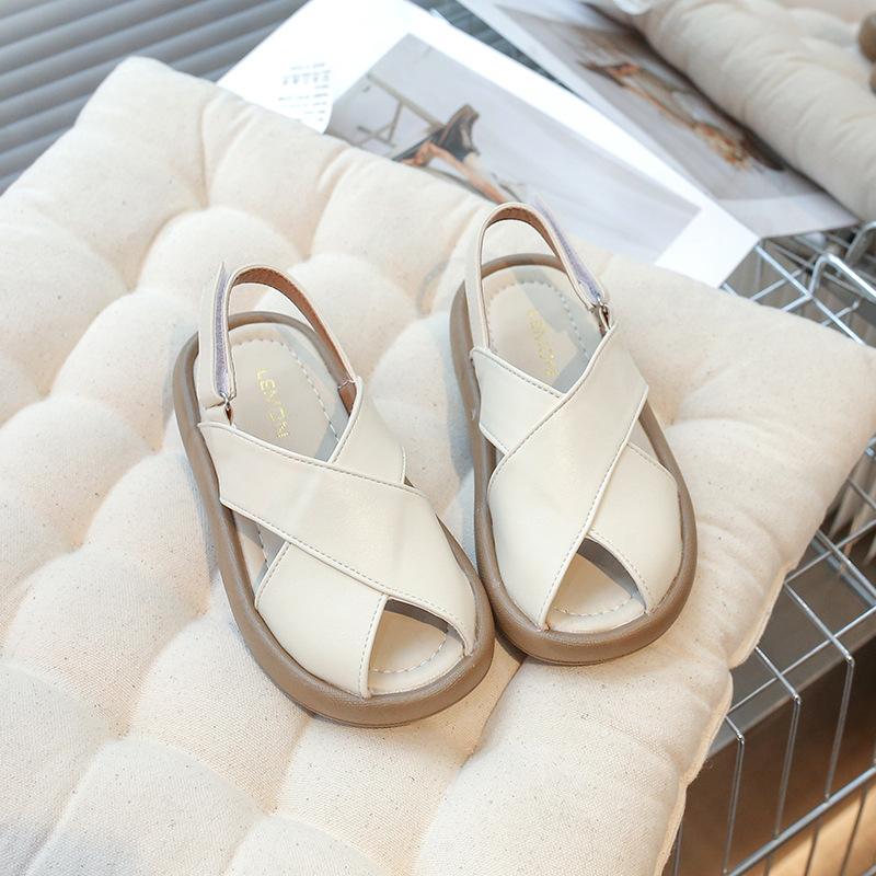 Sommer Kinder Sandalen 2025 Neue Mädchen Sandalen Weichsohlige Rutschfeste Strandschuhe Vielseitige Mädchen Freizeitschuhe Komfort Mädchen Flache Schuhe