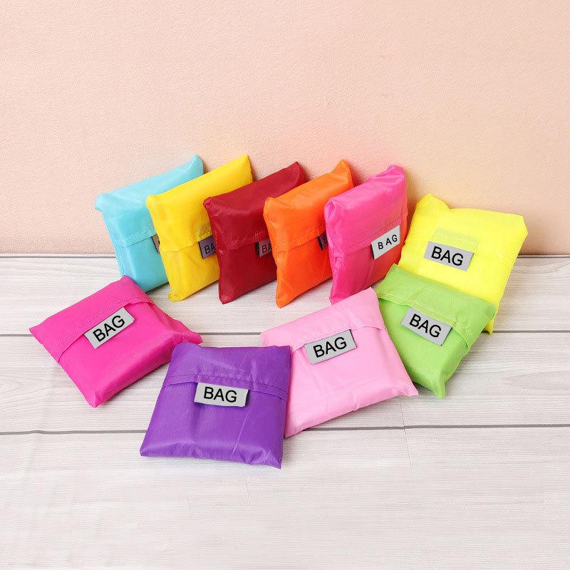 Korean Eco-Friendly Foldable Square Shopping Bag Mixed Colors