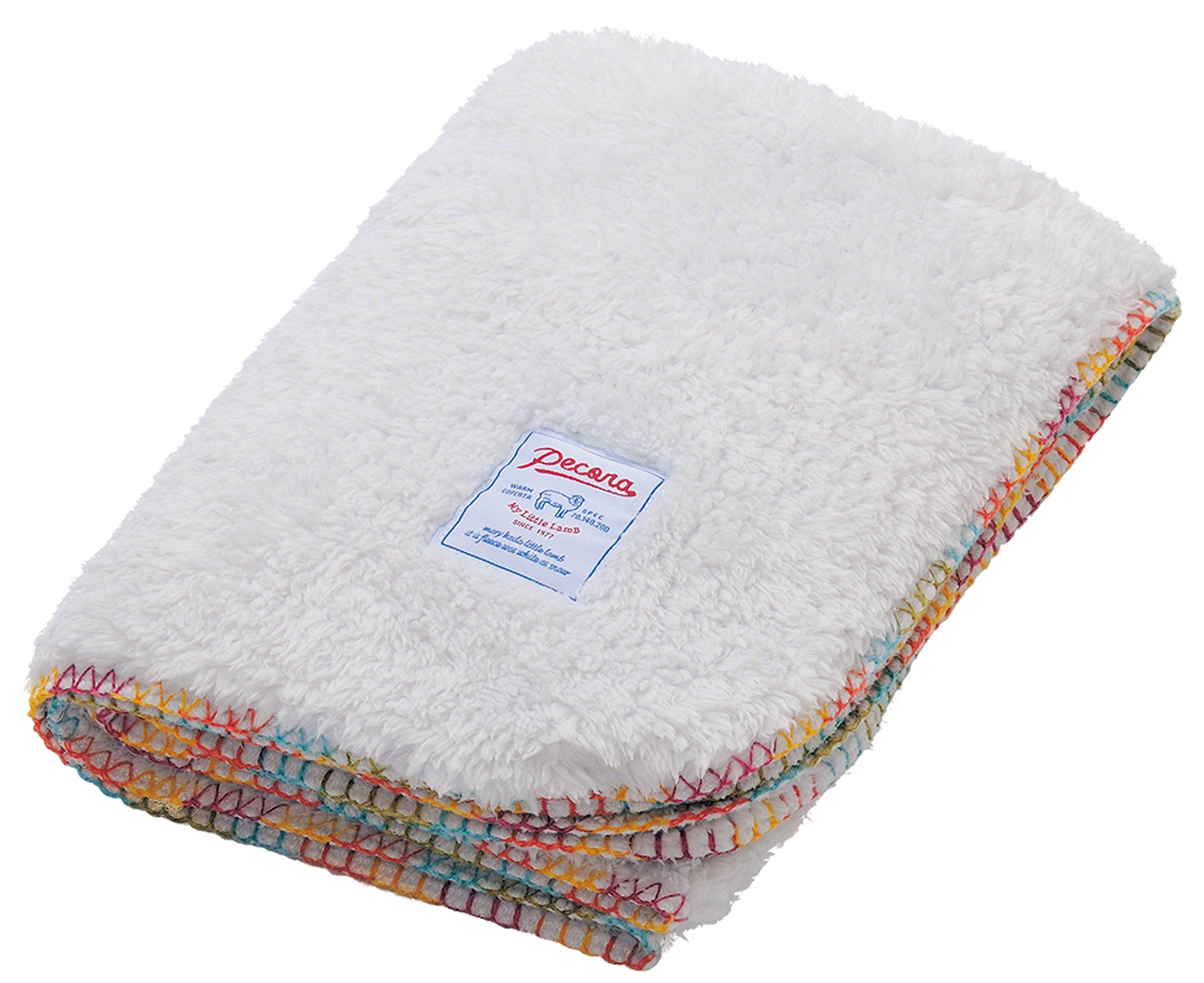 

PECORA fluffy boa soft blanket L Gray Sheep-like double-sided 140×100cm