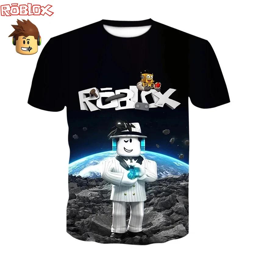 T-shirt Roblox Estiva per Ragazzi Moda Bambini T-shirt Traspirante Casual Stampa Gioco Vestiti Manica Corta Abbigliamento Bambini