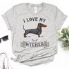 Dachshund T Shirt Women Summer Comic Y2K Top Girl Comic Clothes