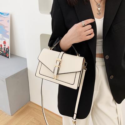 Neue Trendige Vintage Einzel-Schulter Handtasche Winter Unifarbene Vielseitige Crossbody Kleine Quadratische Tasche