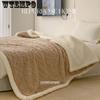 Soft Cashmere Blanket Coral Velvet Sheet Sofa Nap Cover Multifunctional Blanket Solid Color Thicken Keep Warm Double Faced Velvet Autumn and Winter