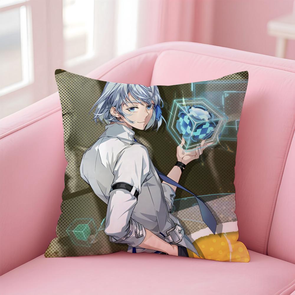 Korea Cartoon T-Tower Of God Cushion Cover Pillowcase Short Plush Invisible Zipper Room Sofa Cushion Cover